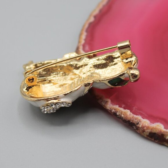 Snowman Holidays Christmas pin brooch jewelry fashion cute adorable red green - Picture 6 of 11